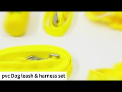 नियोप्रीन लीश कॉलर कॉम्बो समायोज्य नरम पीवीसी लाल कॉलर और लीश