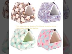 चिंचिला हैमस्टर बिस्तर नरम फ्लैनेल छोटे पालतू घर मुद्रण पैटर्न खरगोश चूहा हैमस्टर