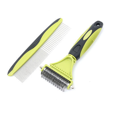 पालतू जानवरों की देखभाल के लिए कंघी सेट कस्टम लोगो 2 में 1 बिल्ली के बाल कंघी DogPower स्रोत