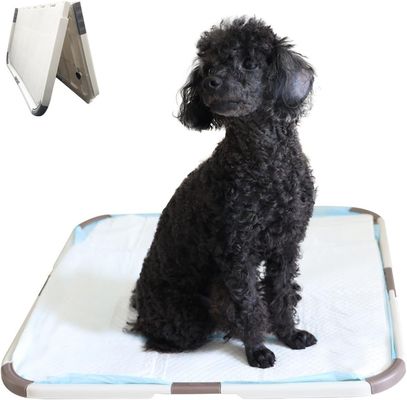 पिल्ला प्रशिक्षण के लिए कुत्ते पे पैड Foldable Potty प्रशिक्षण धारक पोर्टेबल सिलिकॉन ट्रे